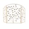 38.25" Gold Metal Leaf Foldable 3-Panel Fireplace Screen